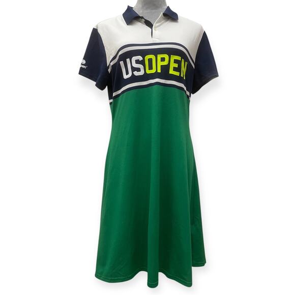 Polo Ralph Lauren Big girls US Open Performance Mesh Polo Dress Green Size Large - Picture 1 of 11